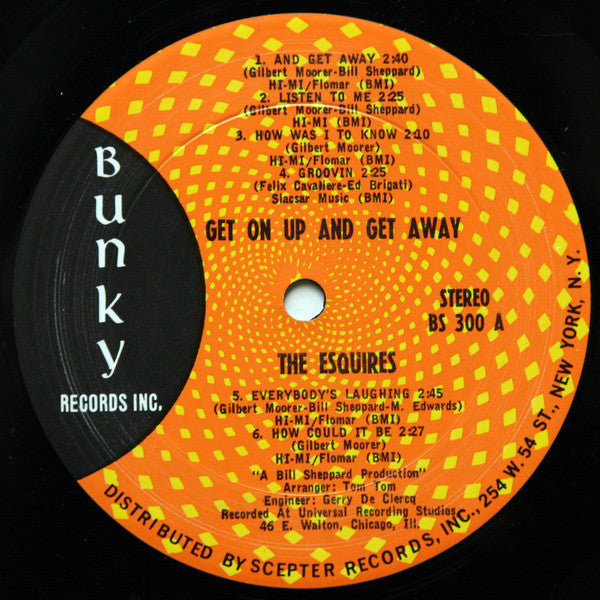 The Esquires : Get On Up And Get Away (LP, Album, Pit)