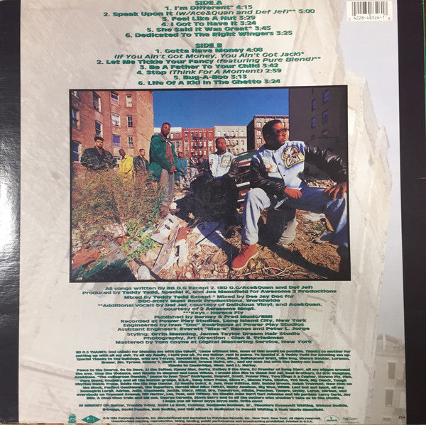 Ed O.G & Da Bulldogs : Life Of A Kid In The Ghetto (LP, Album, RE)