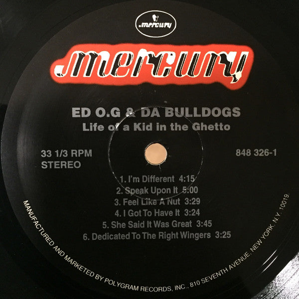 Ed O.G & Da Bulldogs : Life Of A Kid In The Ghetto (LP, Album, RE)