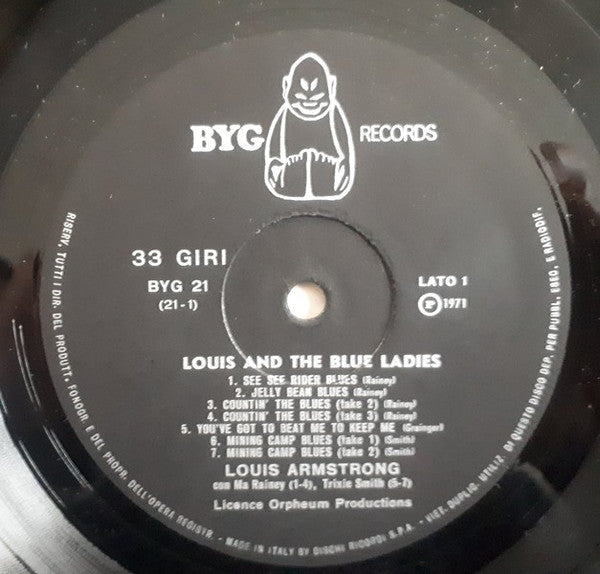 Louis Armstrong : Louis & The Blue Ladies (LP, Comp)