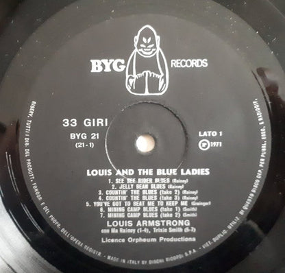 Louis Armstrong : Louis & The Blue Ladies (LP, Comp)