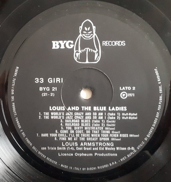 Louis Armstrong : Louis & The Blue Ladies (LP, Comp)