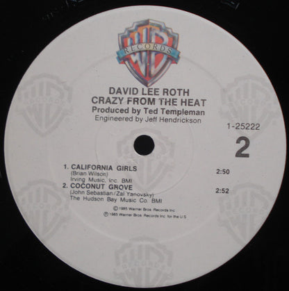 David Lee Roth : Crazy From The Heat (12", EP, Spe)