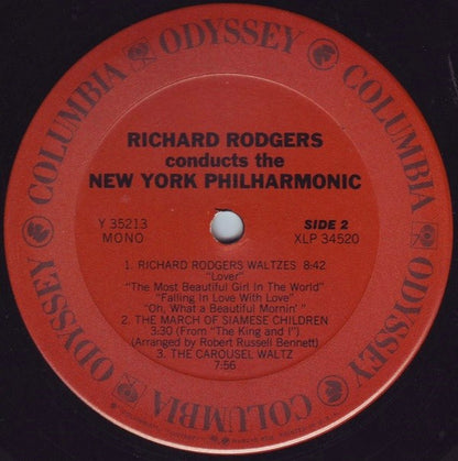 Richard Rodgers Conducts The New York Philharmonic : Slaughter On Tenth Avenue (LP, Album, Mono, RE)