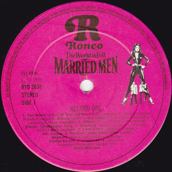 Various : The World Is Full Of Married Men, Disco Hits From The Film Soundtrack (2xLP, Album, Comp)