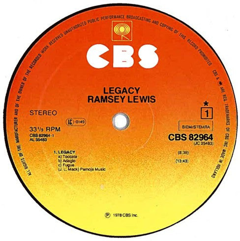 Ramsey Lewis : Legacy (LP, Album)