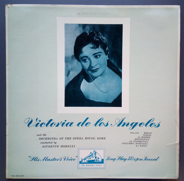 Victoria De Los Angeles, Orchestra Del Teatro Dell'Opera Di Roma, Giuseppe Morelli : Operatic Arias Sung By Victoria De Los Angeles (LP, Album)