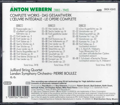 Anton Webern - Pierre Boulez : Complete Works Opp. 1-31 = Das Gesamtwerk = L'Œuvre Intégrale (3xCD, Comp, RM + Box)