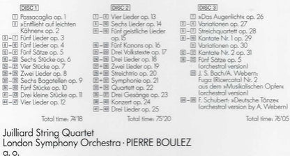 Anton Webern - Pierre Boulez : Complete Works Opp. 1-31 = Das Gesamtwerk = L'Œuvre Intégrale (3xCD, Comp, RM + Box)