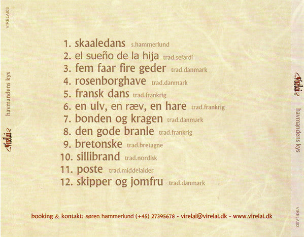 Virelai : Havmandens Kys (CD, Album)