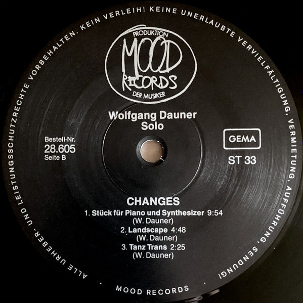 Wolfgang Dauner : Changes (LP, Album, RE)