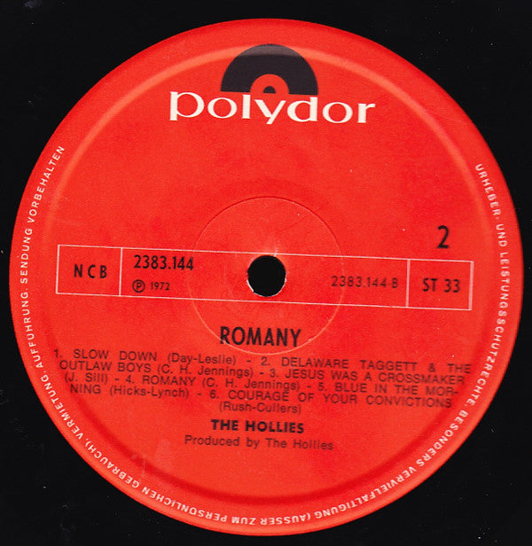 The Hollies : Romany (LP, Album, Gat)