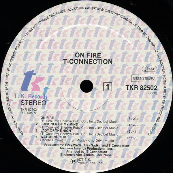 T-Connection : On Fire (LP, Album, Gat)