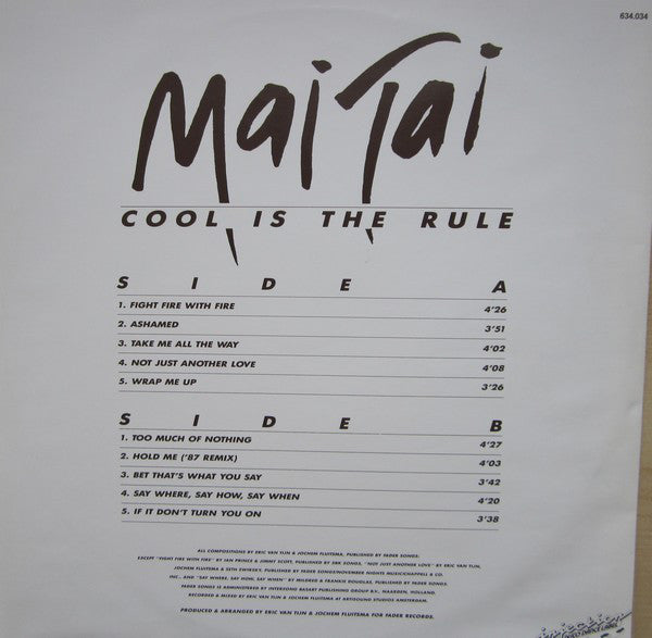 Mai Tai : Cool Is The Rule (LP, Album)