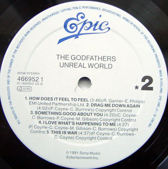 The Godfathers : Unreal World (LP, Album)