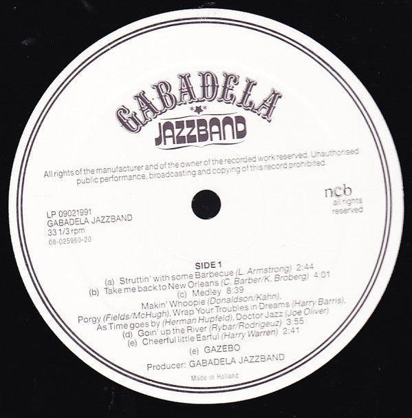 Gabadela Jazzband : 1991 (LP, Album)