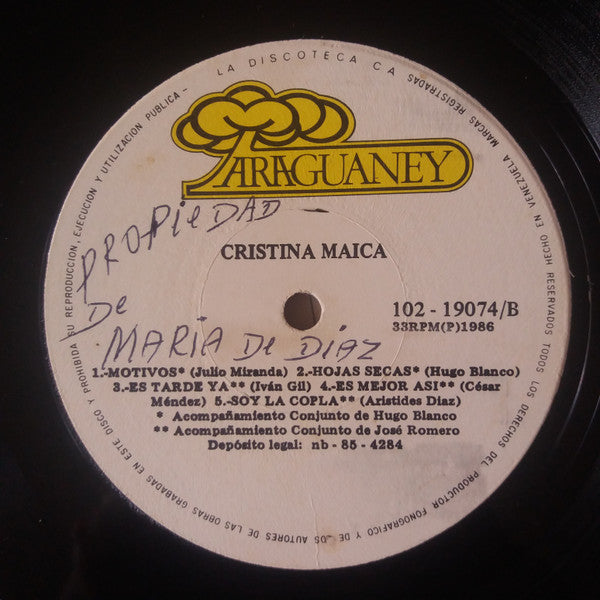 Cristina Maica : Cristina Maica (LP, Album)