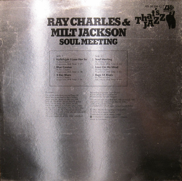 Ray Charles & Milt Jackson : Soul Meeting (LP, Album, RE, Gat)