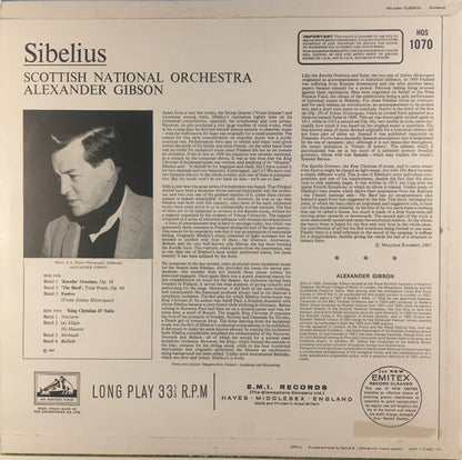 Jean Sibelius, Royal Scottish National Orchestra, Alexander Gibson : Karelia Overture / King Christian II - Suite / The Bard / Festivo (LP)