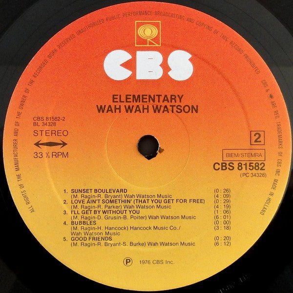 Melvin "Wah Wah" Watson : Elementary (LP, Album)