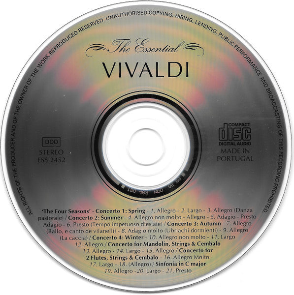 Antonio Vivaldi : The Essential Antonio Vivaldi (CD, Comp)