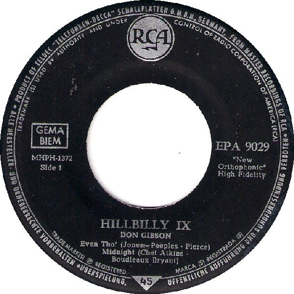 Don Gibson : Even Tho' (7", EP)