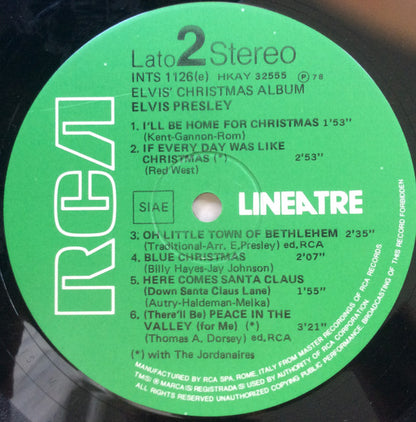 Elvis Presley : Elvis' Christmas Album (LP, Album, RE)