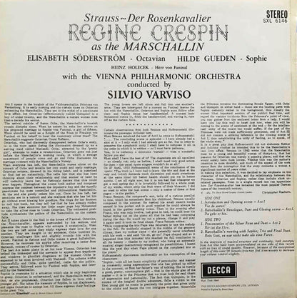 Richard Strauss, Régine Crespin, Elisabeth Söderström ∙ Hilde Güden ∙ Wiener Philharmoniker ∙ Silvio Varviso : Der Rosenkavalier (LP, RE)