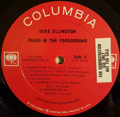 Duke Ellington : Piano In The Foreground (LP, Album, Mono)