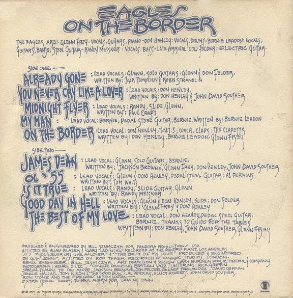 Eagles : On The Border (LP, Album, RP, Spe)