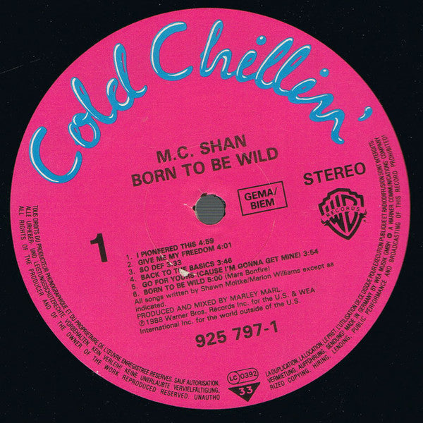 MC Shan : Born To Be Wild (LP, Album)