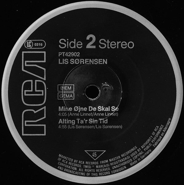 Lis Sørensen + Soulshock & Cutfather : Mine Øjne De Skal Se (The Swingbeat Remix) (12")