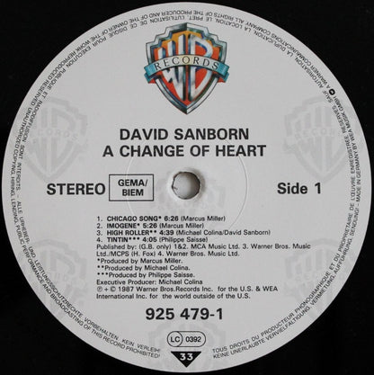 David Sanborn : A Change Of Heart (LP, Album)