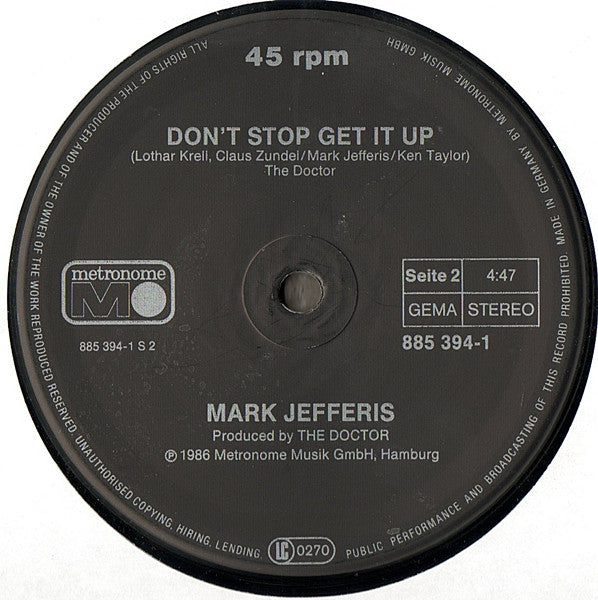 Mark Jefferis : Born To Be Alive (12", Maxi)