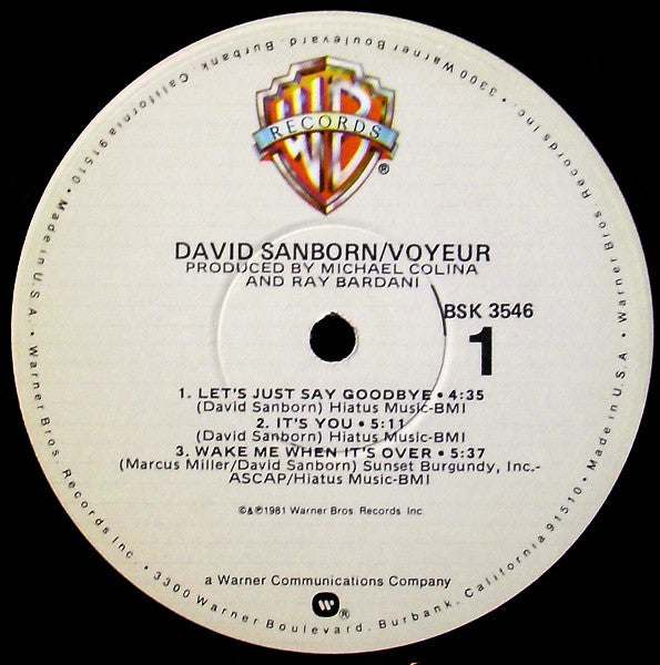 David Sanborn : Voyeur (LP, Album)