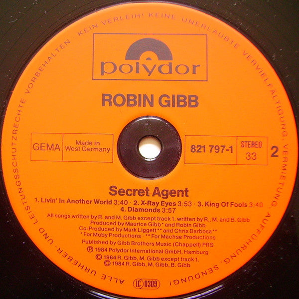 Robin Gibb : Secret Agent (LP, Album)