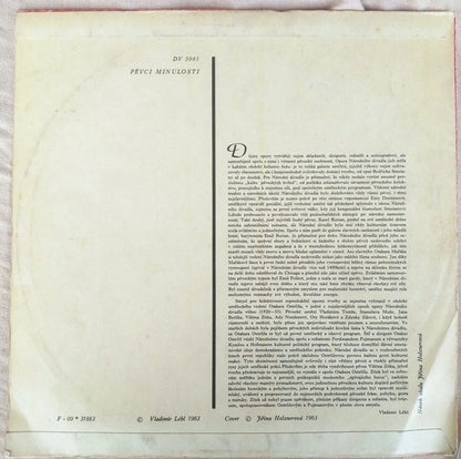 Antonín Dvořák, Richard Wagner, Adolphe C. Adam, Giuseppe Verdi, Giacomo Puccini, Bedřich Smetana, Antonín Dvořák : Pěvci Minulosti (LP, Comp, Mono)