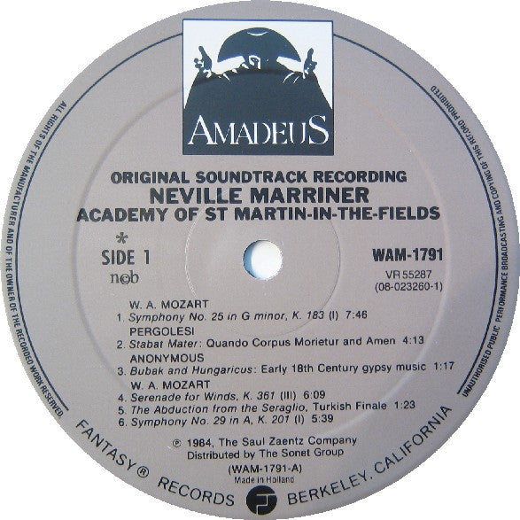 Sir Neville Marriner Presents Wolfgang Amadeus Mozart : Amadeus (Original Soundtrack Recording) (2xLP, Album, Gat)