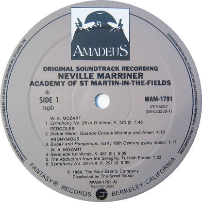 Sir Neville Marriner Presents Wolfgang Amadeus Mozart : Amadeus (Original Soundtrack Recording) (2xLP, Album, Gat)