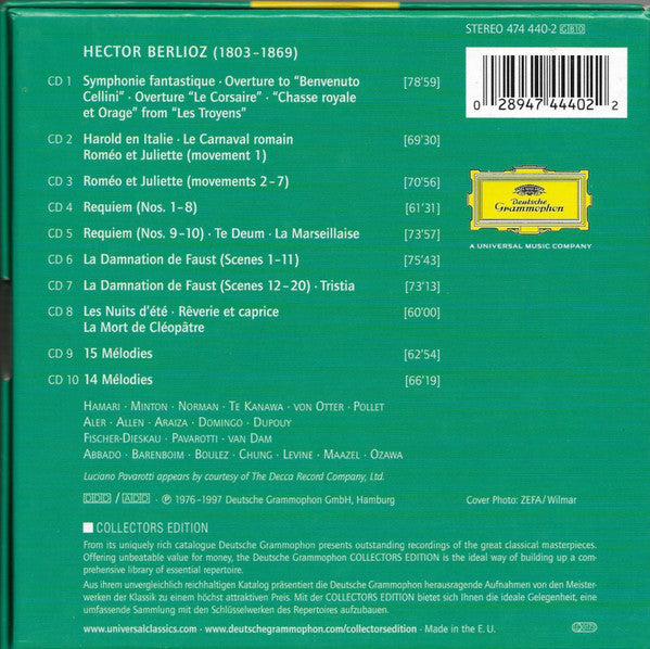 Hector Berlioz – Claudio Abbado, Myung-Whun Chung, Daniel Barenboim, Pierre Boulez, James Levine (2), Lorin Maazel, Seiji Ozawa : Berlioz Experience - Symphony, Choral, Vocal Works (10xCD + Box, Comp)