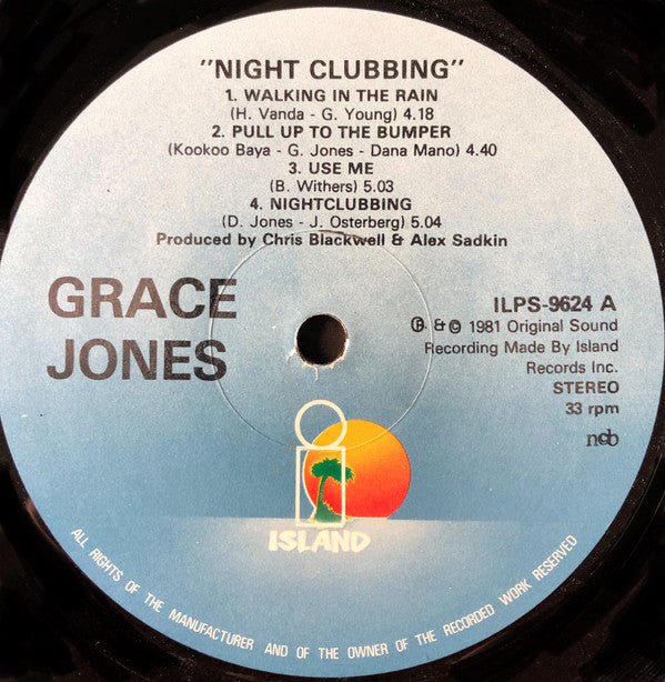 Grace Jones : Nightclubbing (LP, Album, Blu)