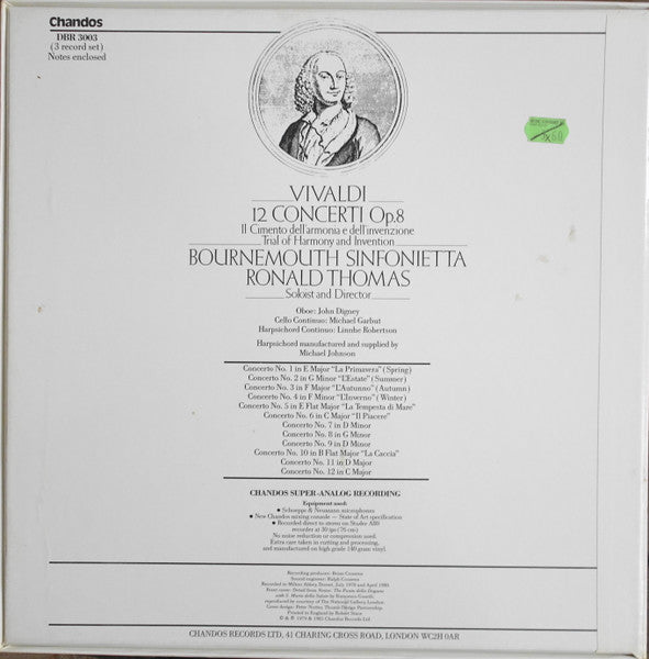 Antonio Vivaldi, Ronald Thomas : 12 Concerti Op. 8 (3xLP)