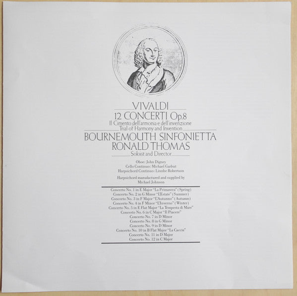 Antonio Vivaldi, Ronald Thomas : 12 Concerti Op. 8 (3xLP)