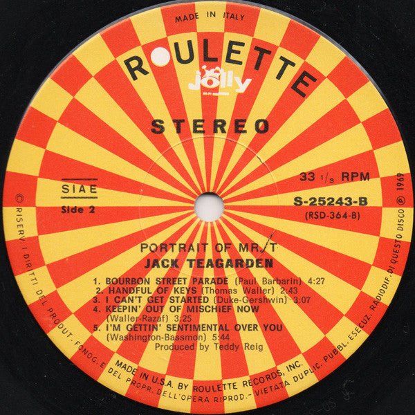 Jack Teagarden : A Portrait Of Mr. T. (LP, Album, RE)