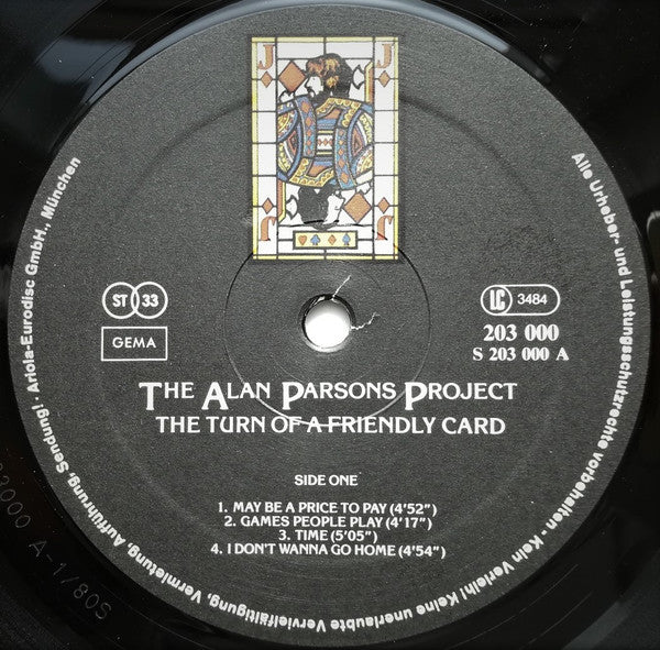 The Alan Parsons Project : The Turn Of A Friendly Card (LP, Album)