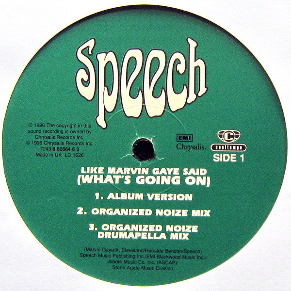 Speech : Like Marvin Gaye Said (What's Going On) (12")