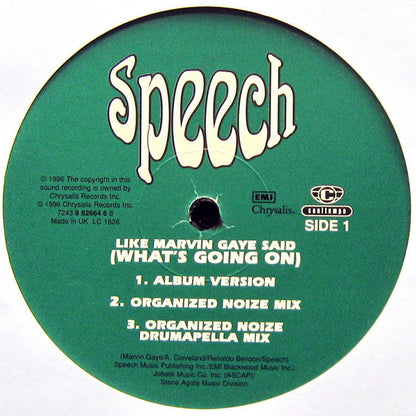 Speech : Like Marvin Gaye Said (What's Going On) (12")