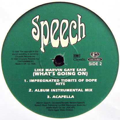Speech : Like Marvin Gaye Said (What's Going On) (12")