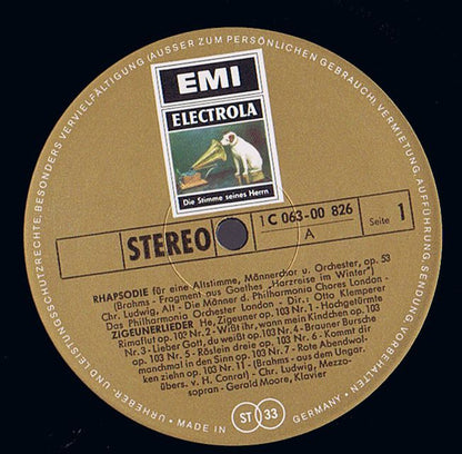 Johannes Brahms / Richard Wagner - Christa Ludwig, Gerald Moore, Philharmonia Orchestra, Otto Klemperer : Alt-Rhapsodie, Zigeunerlieder / Wesendonk-Lieder (LP, Comp)
