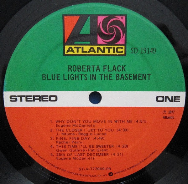 Roberta Flack : Blue Lights In The Basement (LP, Album, PR)